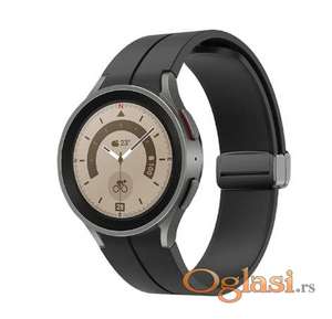 Samsung watch 4/5/5pro silikonska crna narukvica